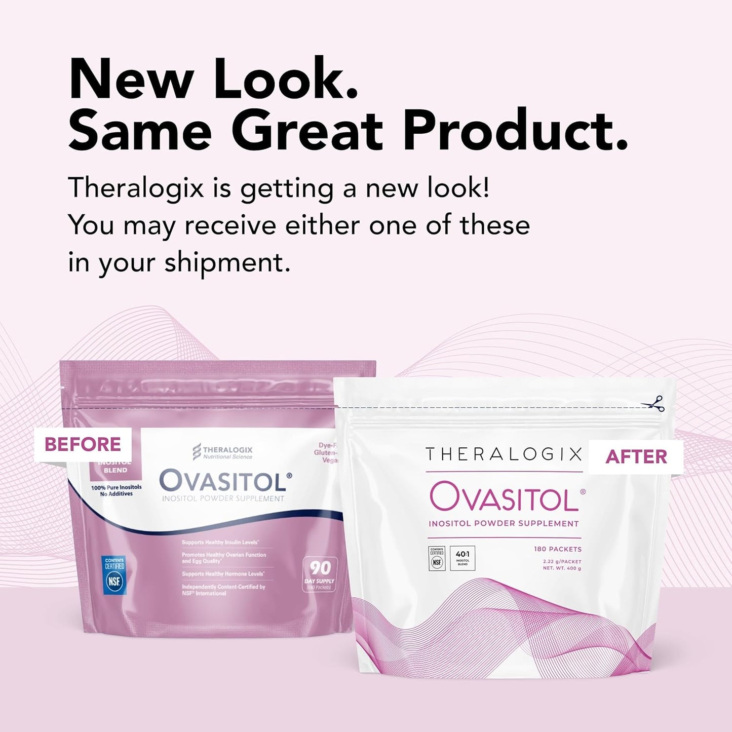 Ovasitol Individual PACKETS (90 day supply) FREE INTERNATIONAL SHIPPING