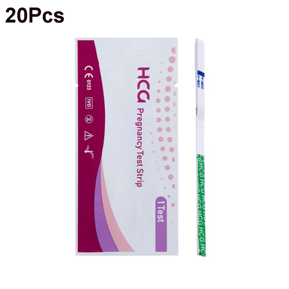 20Pcs One Step HCG Early Pregnancy Urine Midstream Test Strip Home